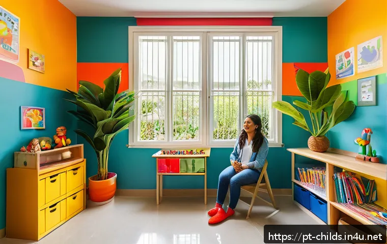 아동심리상담사 자격증 취득방법 - A warm and inviting therapy room designed for child psychology sessions in Brazil, featuring colorfu...