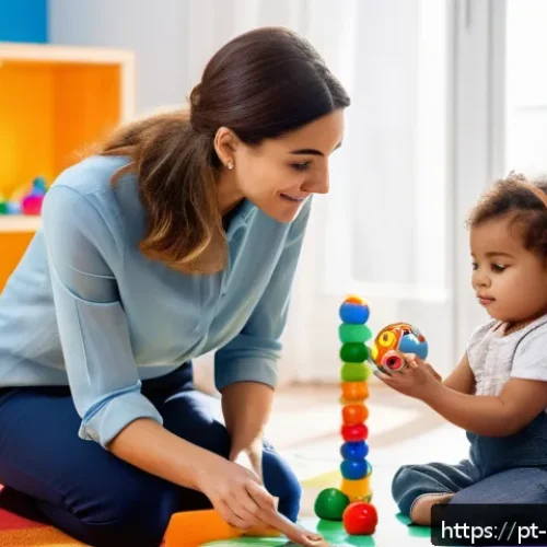Home 30 아동심리상담사 되는 법 - A professional child psychologist in a modern clinic setting, wearing a neat blouse and trousers, at...